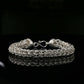 Sterling Silver Byzantine Chain Bracelet with S-Hook Clasp, 8.75" Unisex