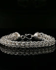 Byzantine Chain Bracelet with S-Hook Clasp, 8.75" Unisex in Sterling Silver