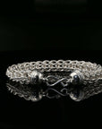 Byzantine Chain Bracelet with S-Hook Clasp, 8.75" Unisex in Sterling Silver