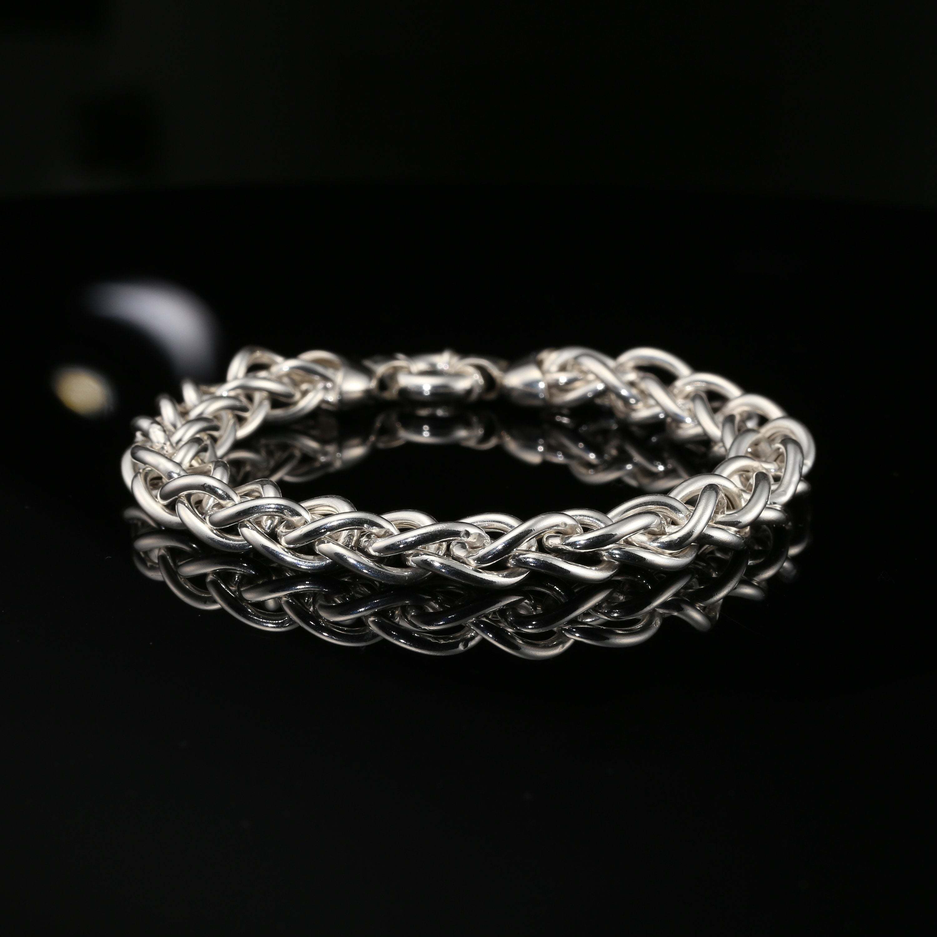 46001 Zina Heavy Gauge Sterling Silver Oval Link Bracelet - Castle Gap  Jewelry