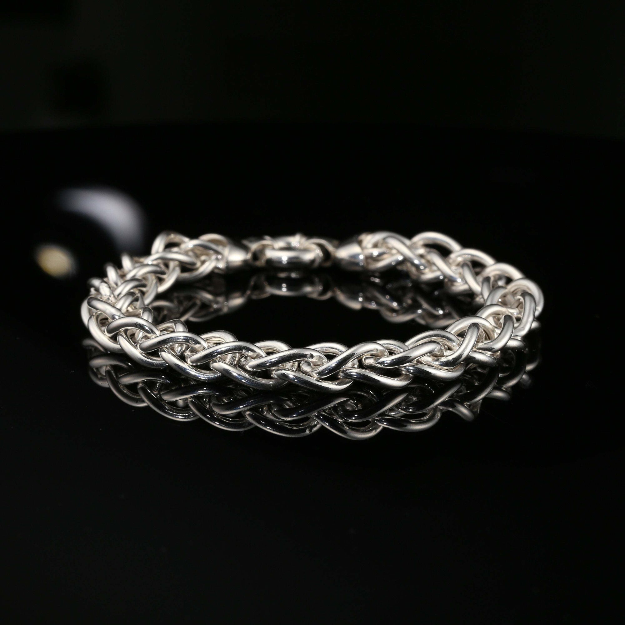 Sterling Silver Byzantine Chain Bracelet, 8&amp;quot;, Unisex