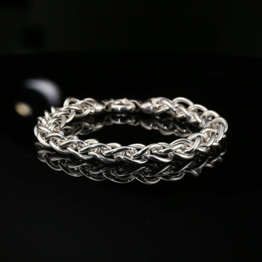Sterling Silver Byzantine Chain Bracelet, 8&quot;, Unisex