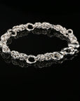 Sterling Silver Byzantine Chain Bracelet, 9.25&quot;, Unisex