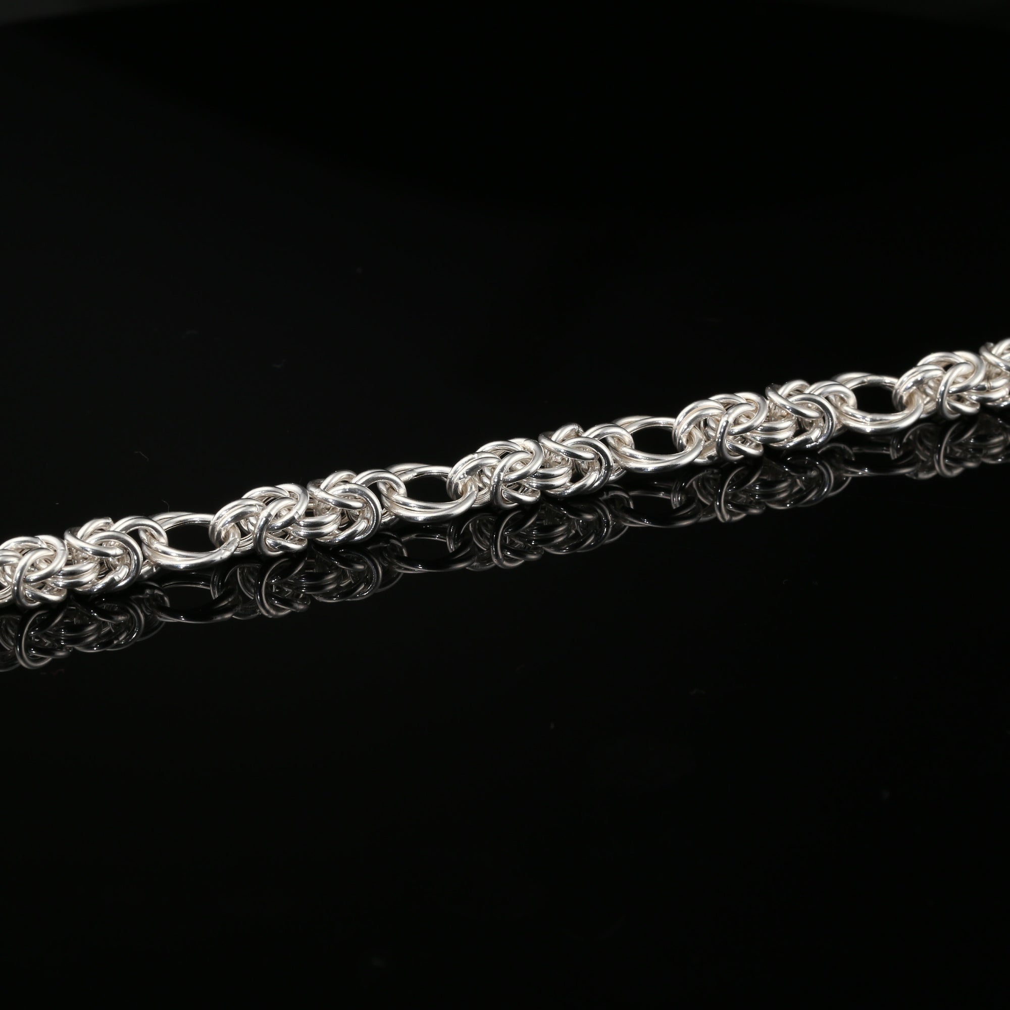 Sterling Silver Byzantine Chain Bracelet, 9.25&amp;quot;, Unisex