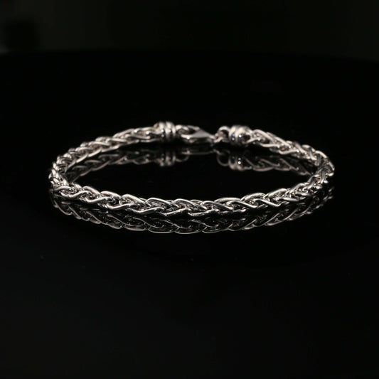 Sterling Silver Byzantine Chain Thin Bracelet, 8.5&quot;, Unisex