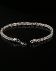 Byzantine Chain Thin Bracelet, 8.5&quot;, Unisex in Sterling Silver