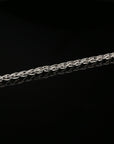 Byzantine Chain Thin Bracelet, 8.5&quot;, Unisex in Sterling Silver