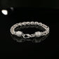 Sterling Silver Byzantine Chain Bracelet with Hook Clasp, 8&quot;, Unisex