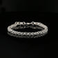 Sterling Silver Byzantine Chain Flat Bracelet with Hook Clasp, 8.5&quot;, Unisex