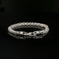 Sterling Silver Byzantine Chain Flat Bracelet with Hook Clasp, 8.5&quot;, Unisex