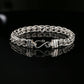 Sterling Silver Byzantine Chain Bracelet with Hook Clasp, 8.75" Unisex