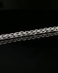 Byzantine Chain Bracelet with Hook Clasp, 8.75" Unisex in Sterling Silver