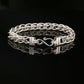 Byzantine Chain Bracelet with Hook Clasp in Sterling Silver, 8&quot;, Unisex