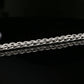 Byzantine Chain Bracelet with Hook Clasp in Sterling Silver, 8&quot;, Unisex