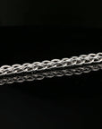 Byzantine Chain Bracelet with Hook Clasp in Sterling Silver, 8&quot;, Unisex