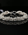 Byzantine Chain Bracelet with S-Hook Clasp in , 8.75" Unisex in Sterling Silver