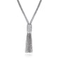 Long Tassle Necklace in Sterling Silver, Handmade Fine Italian Style Jewelry