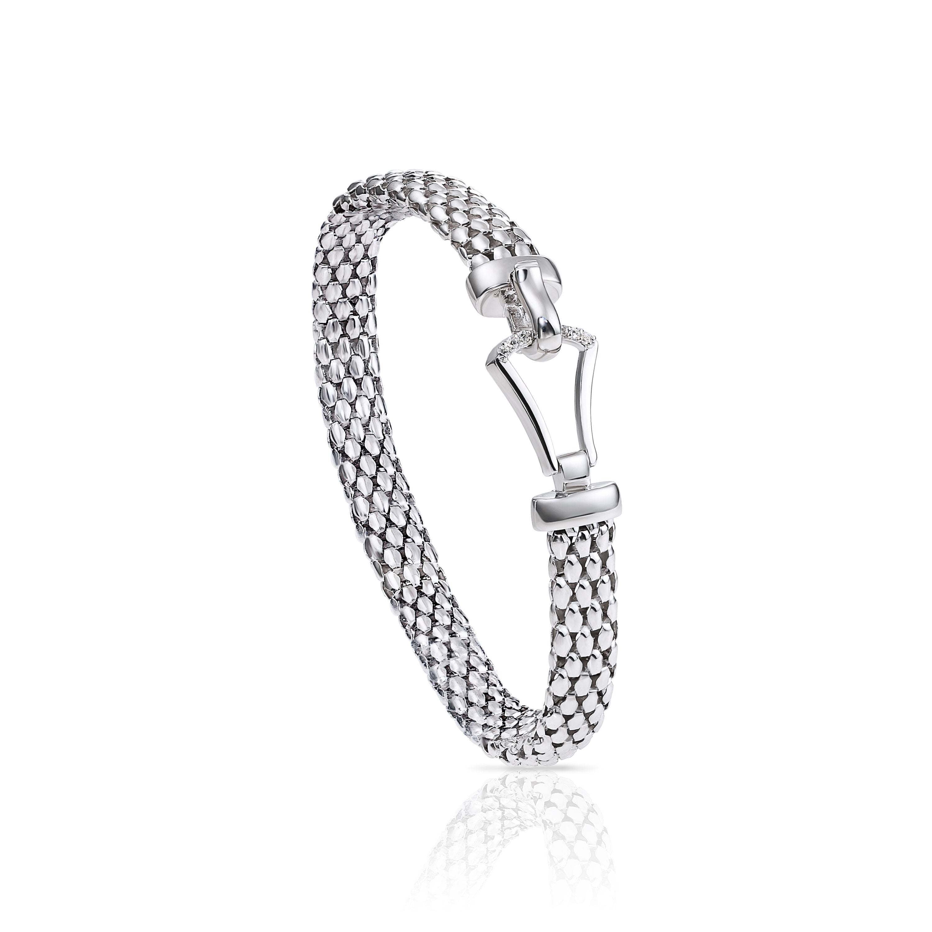 Amazon.co.jp: 925 Silver Hand Bracelet, Fashion Women Flat Link Italian  Jewelry, Luxury Girlfriend Mother's Day Gift Zircon Bracelet : Clothing,  Shoes & Jewelry