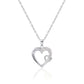 Sterling Silver Heart Pendant Necklace, Gold-tone, Adjustable