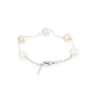Pearl Bracelet in Sterling Silver, White Freshwater Cultured Pearls, Adjustable Size