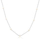 Sterling Silver Pearl Station Necklace, Freshwater Cultured Pearl, 3 Lengths