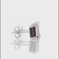 Sterling Silver Square Screw-back Stud Earrings, Unisex