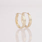 14k Gold Small Oval Flat Hoop Earrings