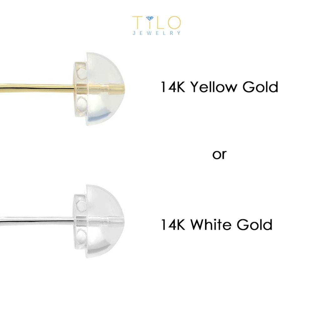 14k Gold and Soft Silicone Backings, Additional Full Pair Replacement