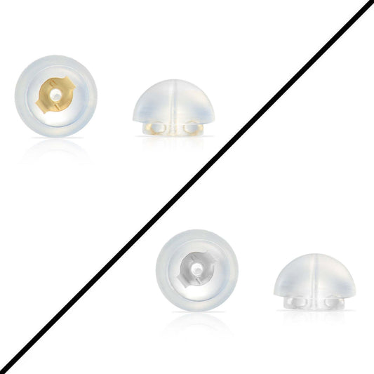 14k Gold Silicone Replacement Backings