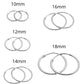 Set of 5! 925 Sterling Silver Gold Tone Plated Endless Hoop Earrings