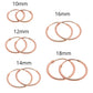 Set of 5! 925 Sterling Silver Gold Tone Plated Endless Hoop Earrings