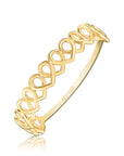14k Gold Dainty Heart Link Ring