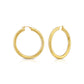 14k Yellow Gold Tornado Diamond Cut Hoop Earrings, 5mm