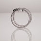 14k White Gold Diamond Hoop Earrings, 0.80 carats
