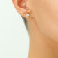 14k Yellow Gold Classic Solitaire Cz Stud, Single Earring, Pushback (Unisex)