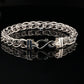 Sterling Silver Byzantine Chain Bracelet with Hook Clasp, 8.75" Unisex