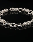 Sterling Silver Byzantine Chain Bracelet, 9.25&quot;, Unisex