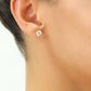 14k White Gold Classic Solitaire Stud, Single Earring, Pushback (Unisex)