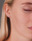 CZ Small Tear Drop Stud Earrings in Sterling Silver