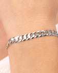 Curb Link Bracelet in Sterling Silver. Unisex