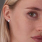 Sterling Silver Flower Stud Earrings, 3719