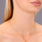 Sterling Silver Diamond Necklace, Yellow Gold Plated