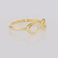 10k Yellow Gold Dainty Infinity Ring