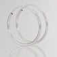 14k White Gold Endless Hoop Earrings (Unisex)