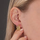 Christmas Dangle Bow Stud Earrings in Sterling Silver