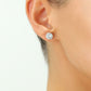 14k White Gold Classic Zirconia Solitaire Stud, Single Earring, Screwback (Unisex)