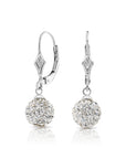 CZ Crystal Ball French-back Earrings in