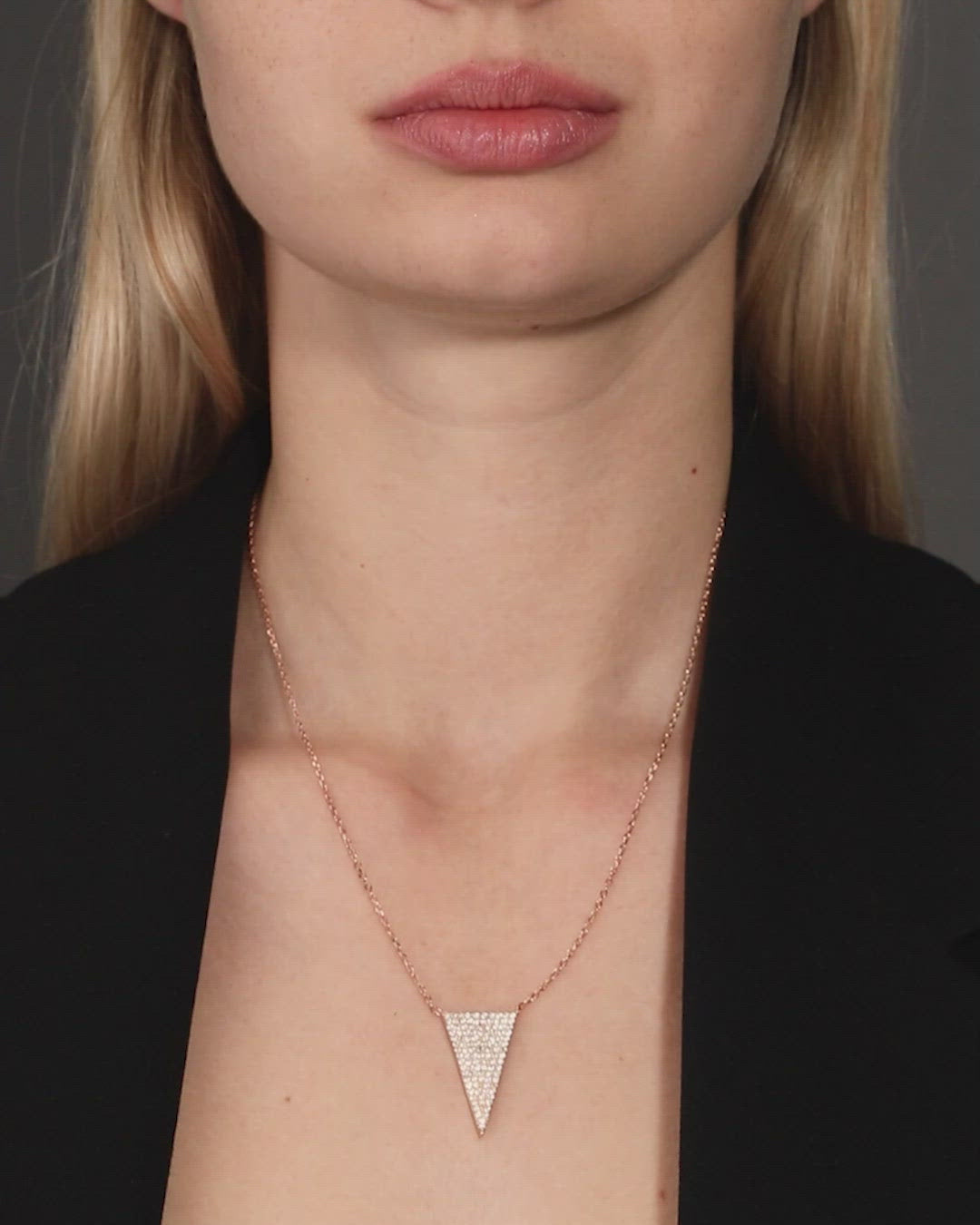 Tisento Triangular Silhouette Gold Plating Necklace main image 1
