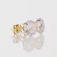 14k Yellow Gold Classic Solitaire Cz Stud, Single Earring, Pushback (Unisex)