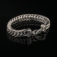 Sterling Silver Handmade Snake-Styled Byzantine Chain Bracelet. Unisex